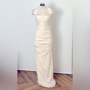 NICOLE MILLER BRIDAL WEDDING GH0019 $1400 SZ 6 AWH/ OFF WHITE